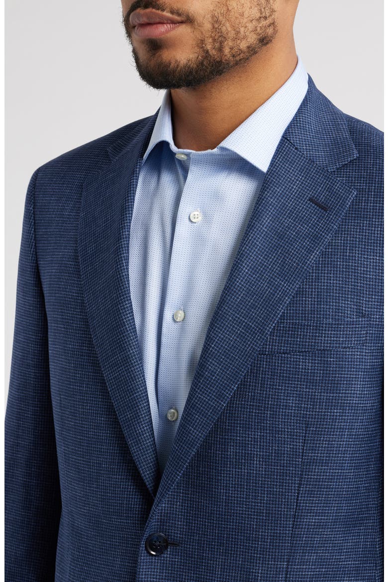 Flynn Classic Fit Blue Microcheck Wool Sport Coat, Alternate, color, MEDIUM BLUE