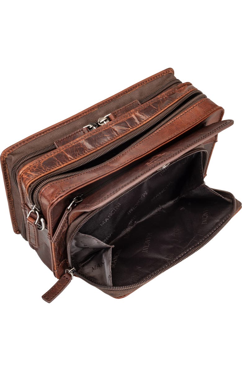 Mancini Buffalo Tote with Zippered Organizer, Alternate, color, Brown