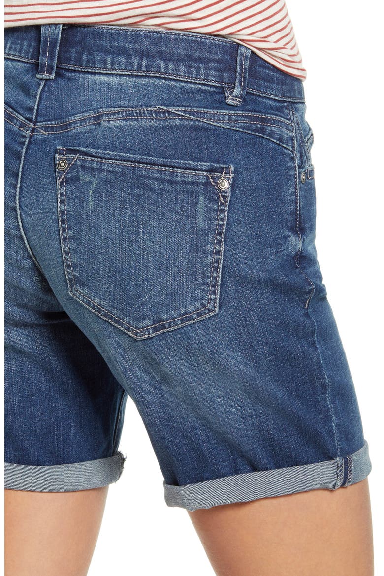 'Ab'Solution Denim Shorts, Alternate, color, BLUE
