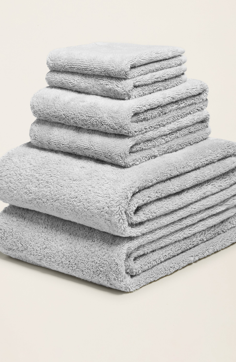 Italic Ultraplush Australian Cotton Standard 6-piece Towel Set, Alternate, color, Light Gray