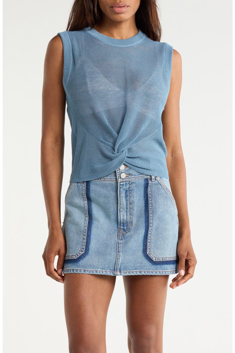 Kellen Linen Blend Sweater Tank, Main, color, LAKE MIST