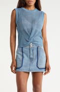 Veronica Beard Kellen Linen Blend Sweater Tank