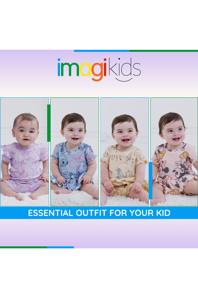 Dumbo 2-Piece T-Shirt and Bike Shorts Set, Alternate, color, Dumbo Purple