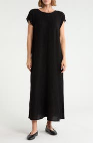 Eileen Fisher Round Neck Shift Dress