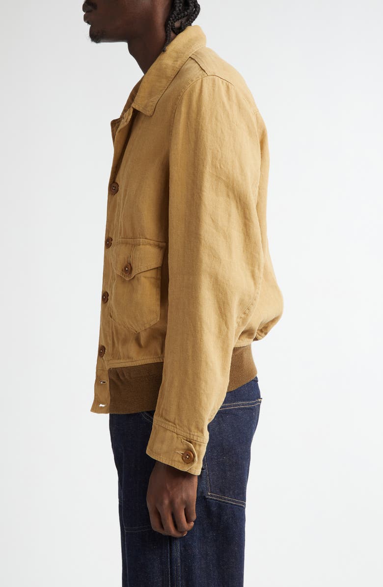 Double RL Linen & Cotton Canvas Chore Coat, Alternate, color, Vintage Brown