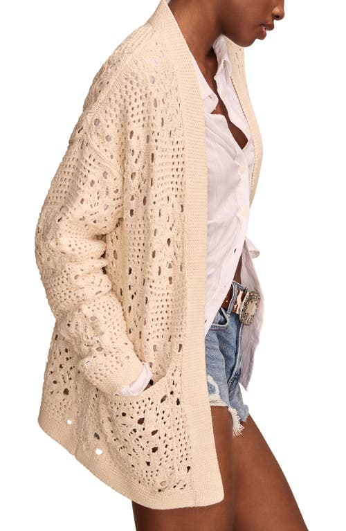 LUCKY BRAND LUCKY BRAND GRANNY CROCHET OPEN FRONT CARDIGAN