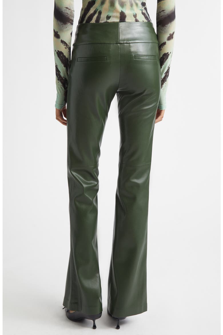 Olivia Faux Leather Pants, Alternate, color, DARK OLIVE