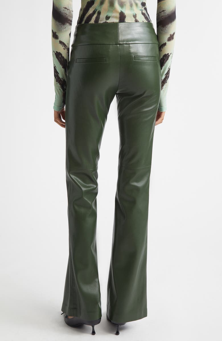 Alice + Olivia Olivia Faux Leather Pants, Alternate, color, Dark Olive