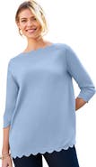 Jessica London Scallop Boatneck Tunic