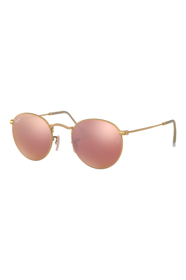 Icons 53mm Retro Sunglasses, Alternate, color, BROWN/ PINK