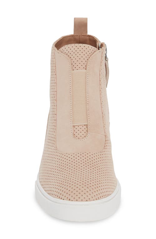 Shop Linea Paolo Anna Wedge Sneaker In Light Pink Suede