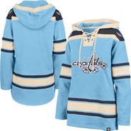 '47 Women's '47 Light Blue Washington Capitals Superior Lacer Pullover Hoodie