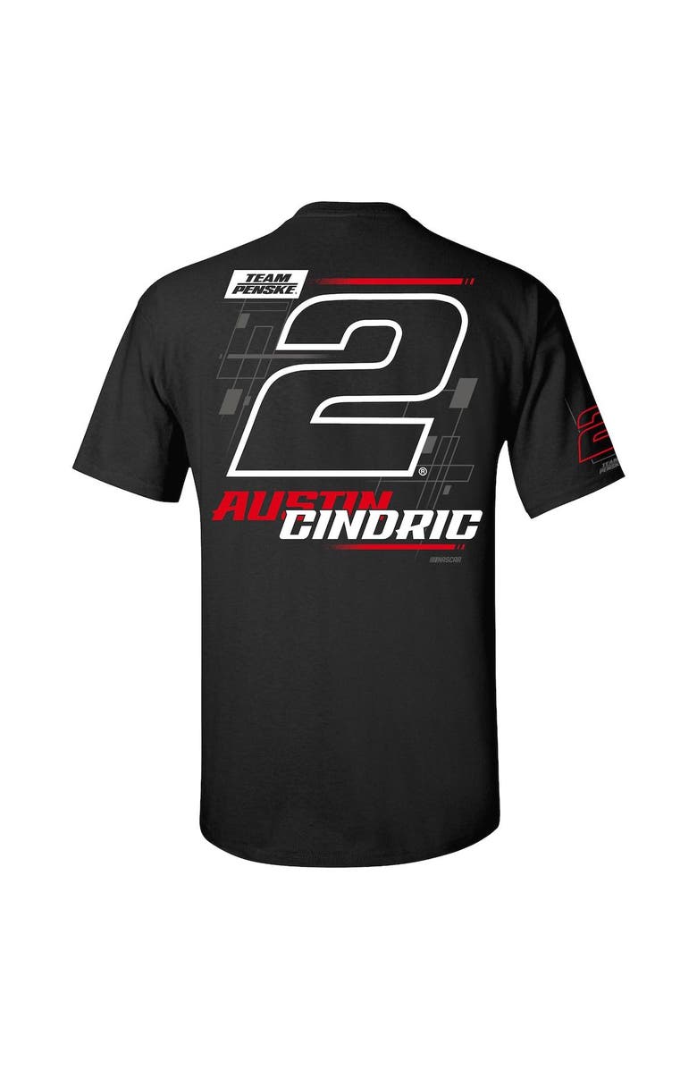 E2 APPAREL Men's Black Austin Cindric 3-Spot Lifestyle T-Shirt, Alternate, color, 