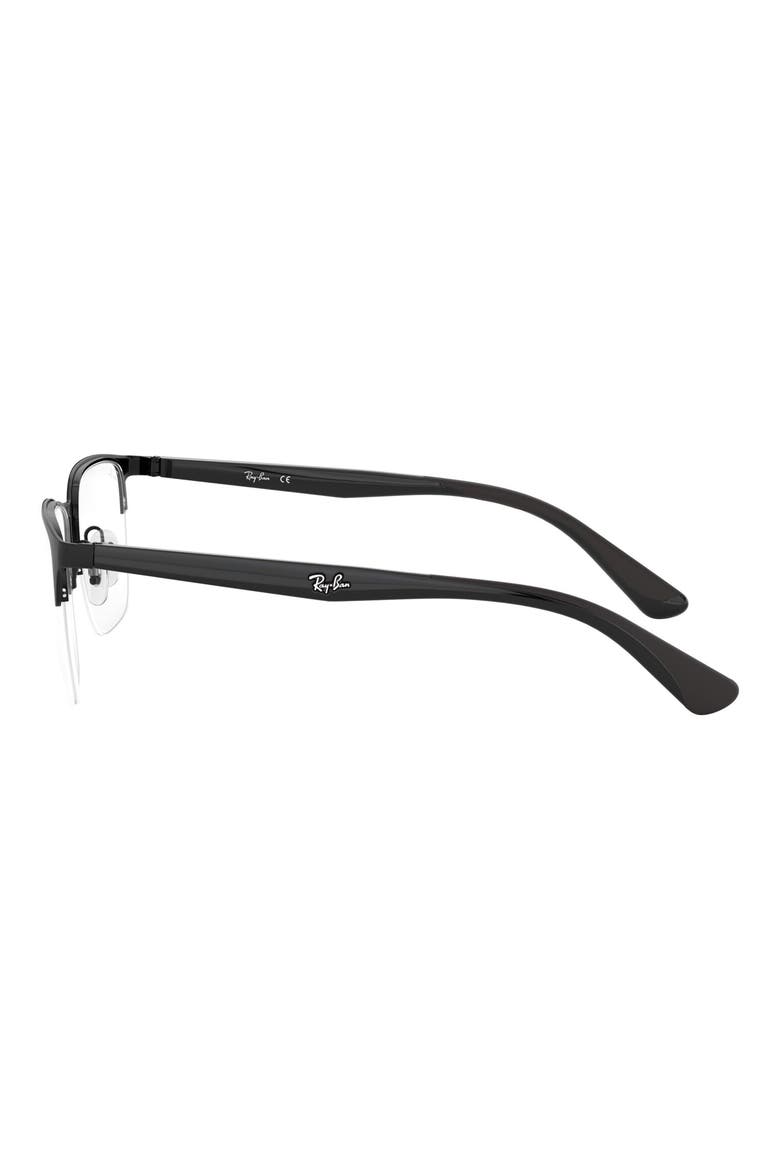 54mm Semi Rimless Square Optical Glasses, Alternate, color, MATTE BLACK