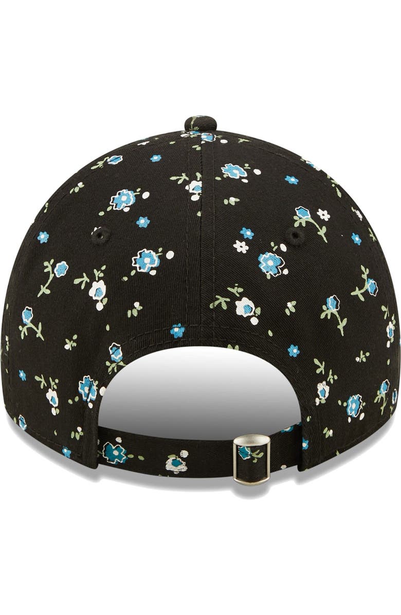 New Era Women's New Era Black Carolina Panthers Floral 9TWENTY Adjustable Hat, Alternate, color,