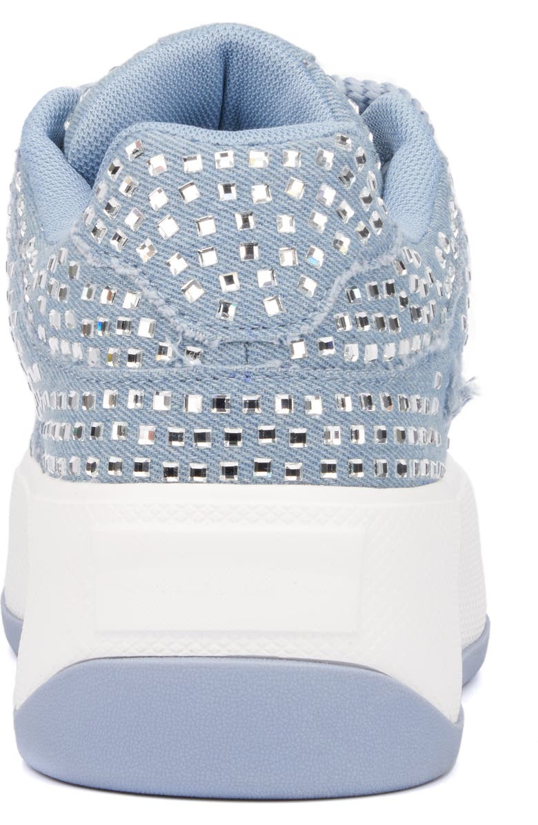 OLIVIA MILLER Lunar Rays Rhinestone Sneaker, Alternate, color, Denim