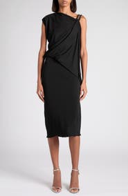 TOM FORD Pavé Strap Crepe Jersey Cocktail Dress