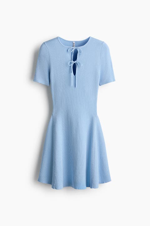 Rib-knit Mini Dress