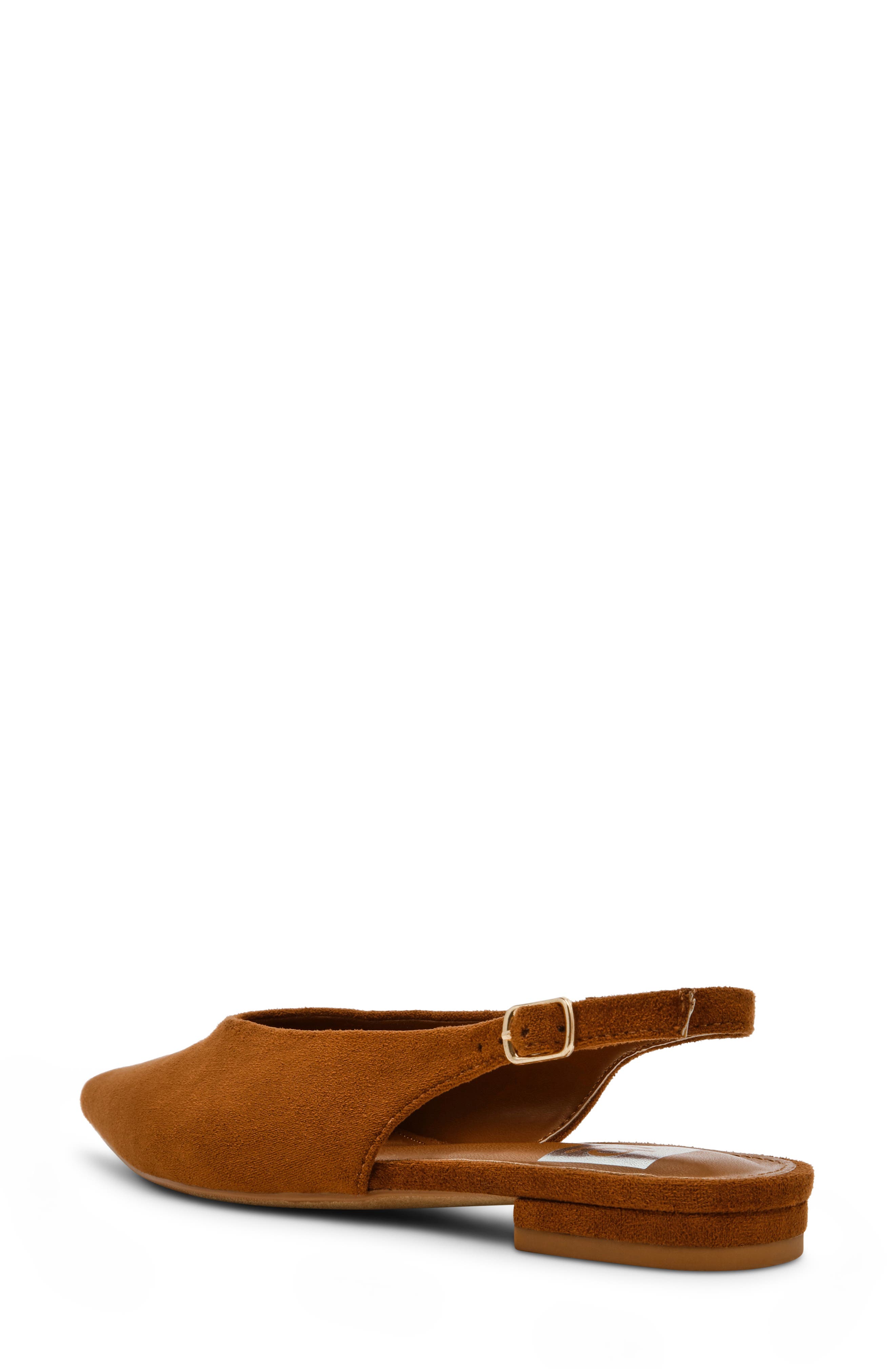 Empress Pointed Toe Slingback Flat, Alternate, color, CHESTNUT