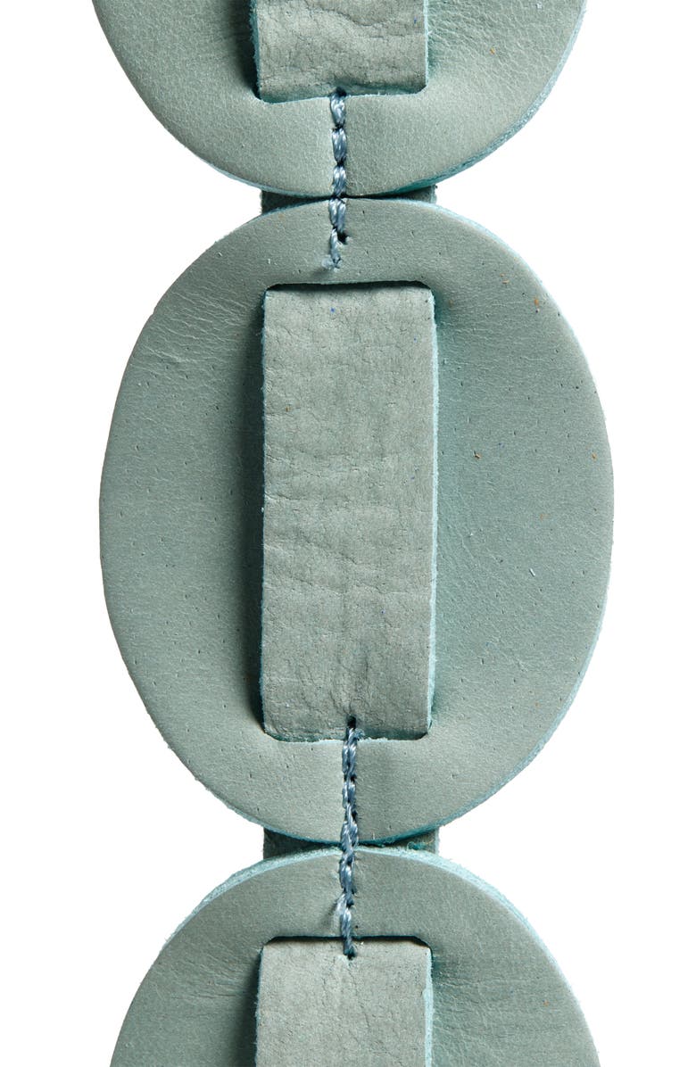 Ada Shishi Leather Belt, Alternate, color, Matcha