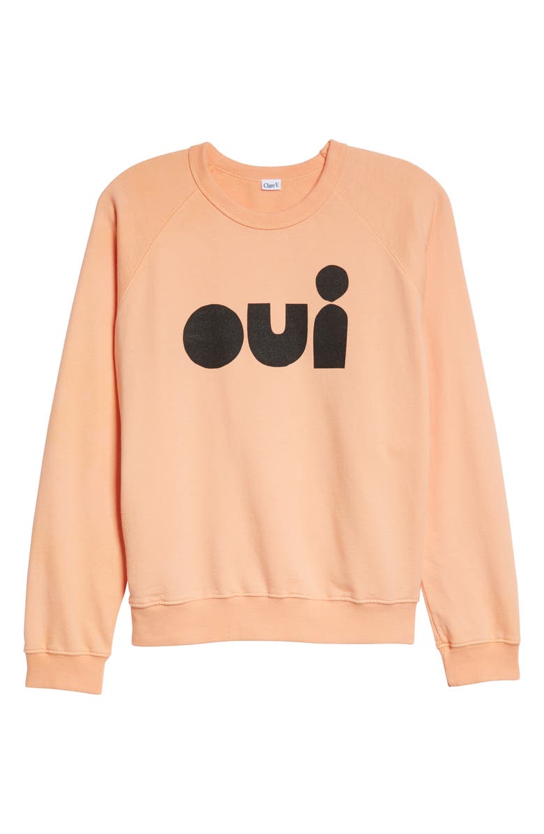 Clare V. Cotton Sweatshirt, Alternate, color, 