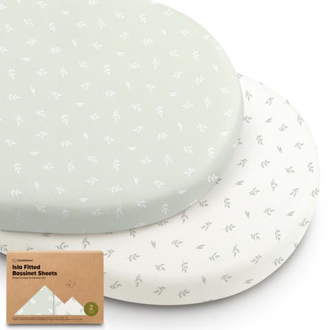2-Pack Isla Fitted Bassinet Sheets