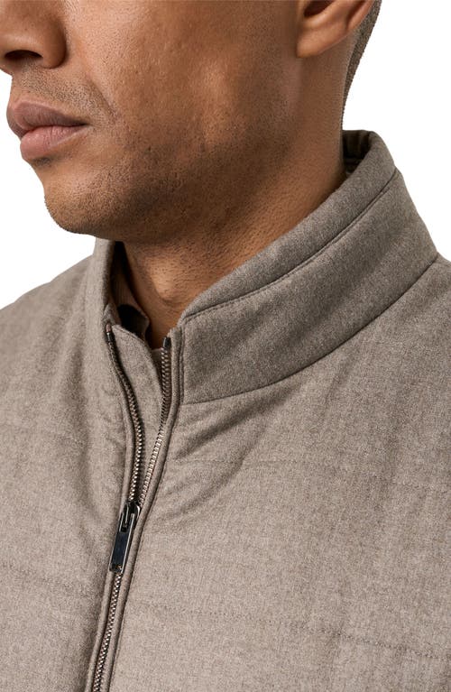 Eton Quilted Wool Vest In Neutral