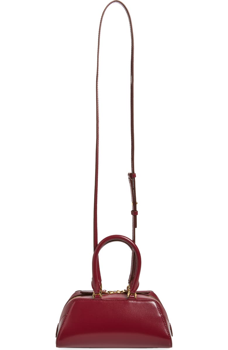 Givenchy Mini Antigona Leather East/West Satchel, Alternate, color, Burgundy