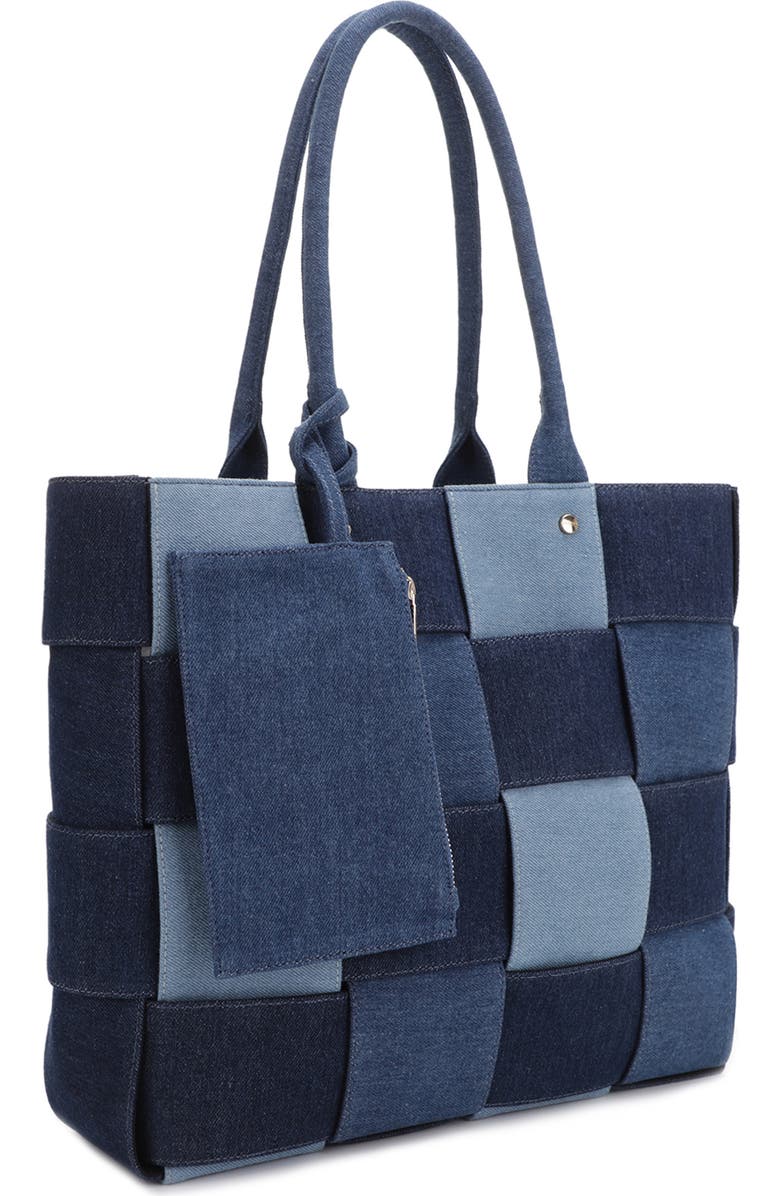 Mali + Lili Ariana Woven Denim Tote, Alternate, color,