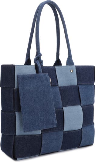 Ariana Woven Denim Tote