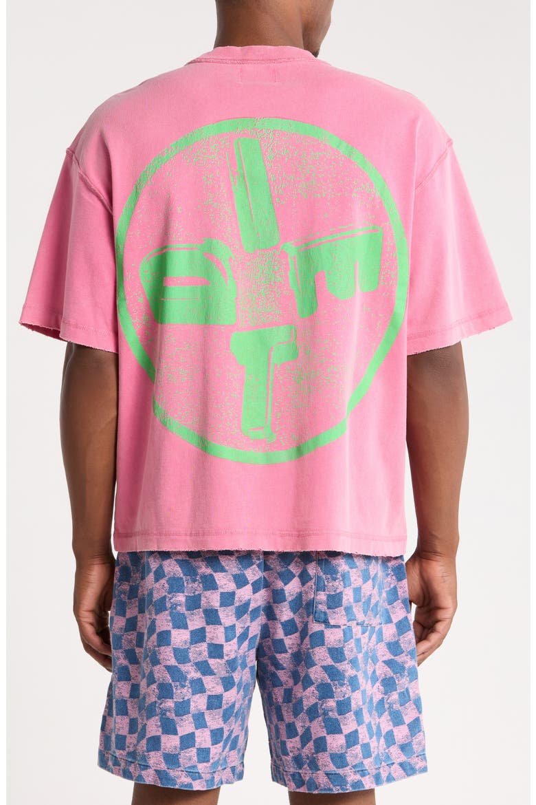Los Angeles Cotton Graphic T-Shirt, Alternate, color, PINK/ GREEN