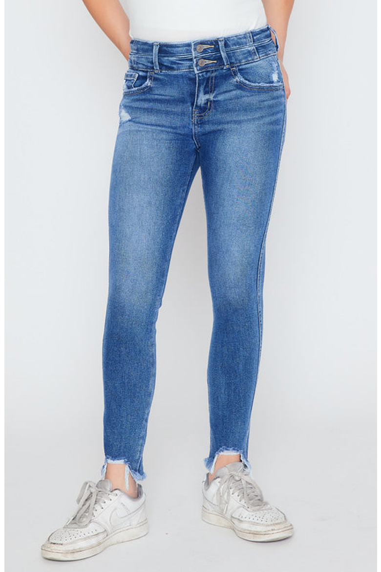 Bunnie High Rise Ankle Skinny Jeans, Main, color, Medium Wash