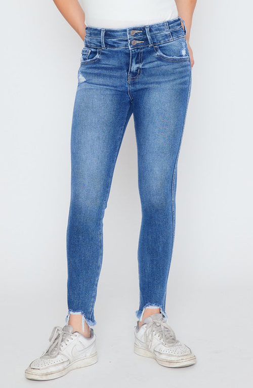Kancan Kids'  Bunnie High Rise Ankle Skinny Jeans In Blue