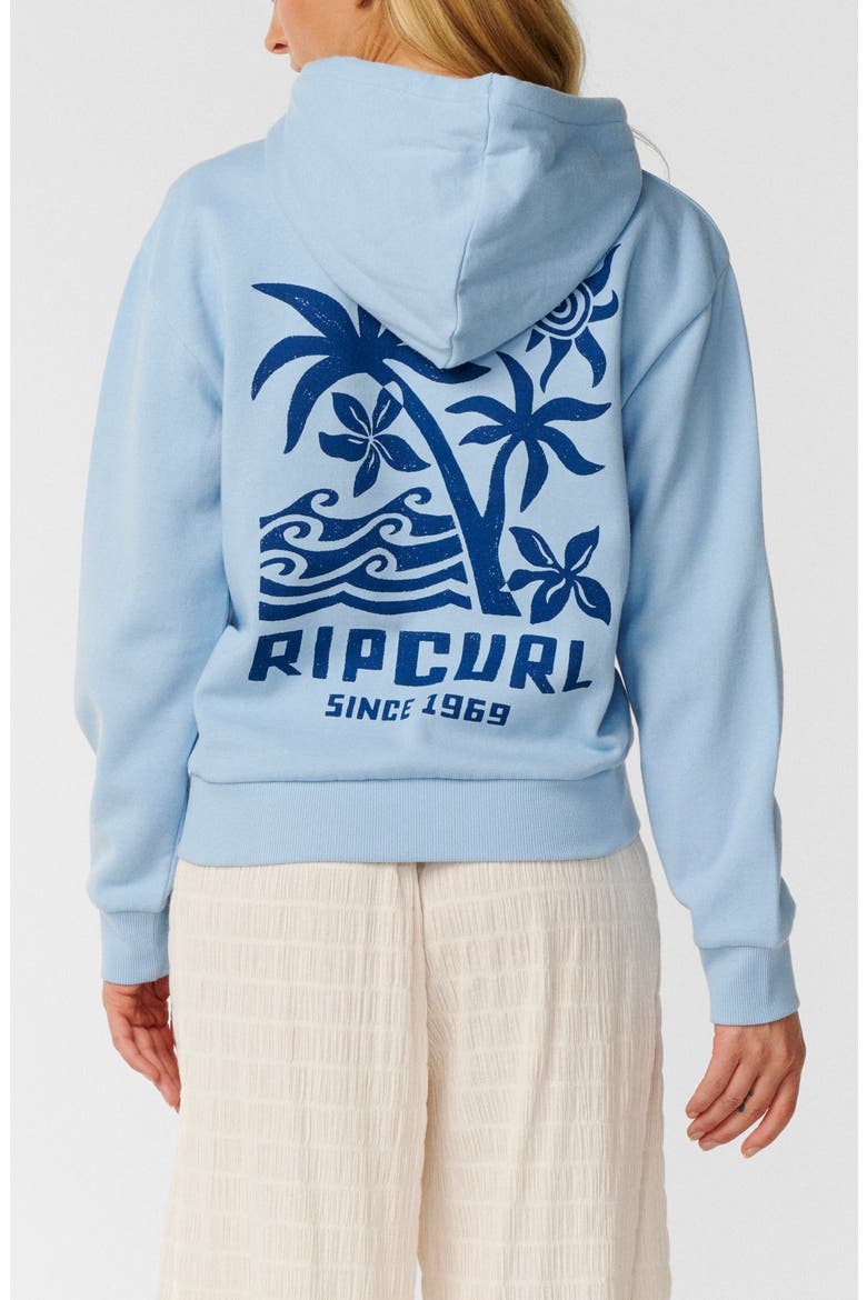 Paraiso Graphic Full Zip Hoodie, Alternate, color, POWDER BLUE
