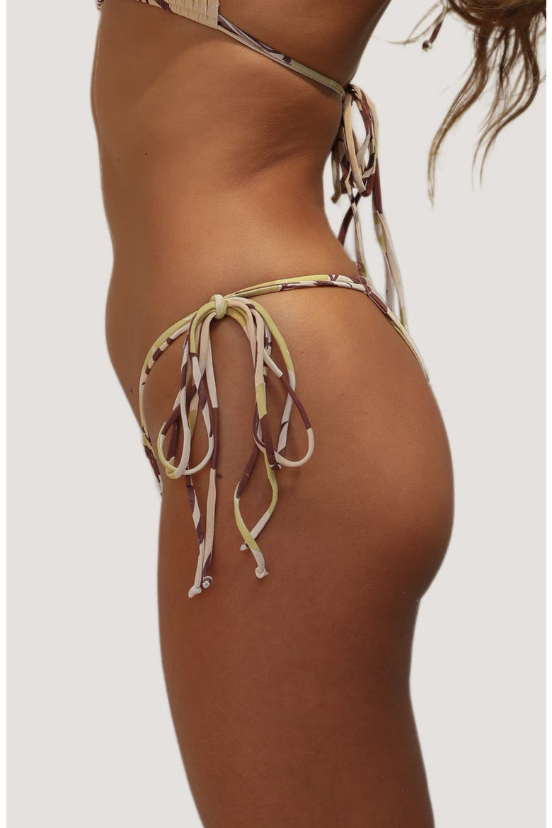 Seraya Strappy Side Tie Bikini Bottom, Alternate, color, TROPICAL TONAL