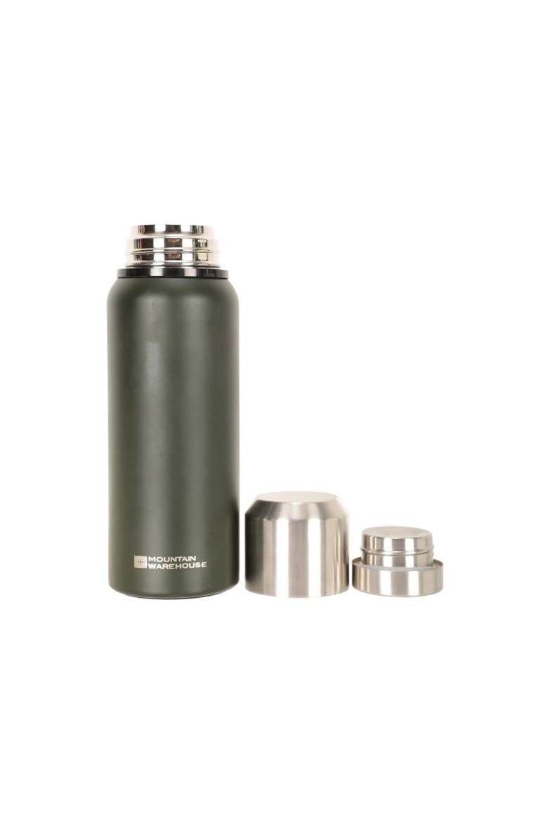 Matte Double-Walled 16.9floz Flask, Alternate, color, Khaki Green