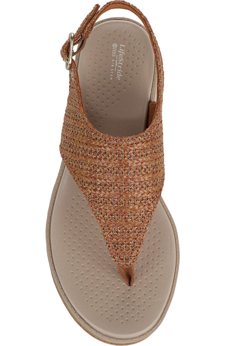 LifeStride Beachy Wedge Sandal, Alternate, color, Brown