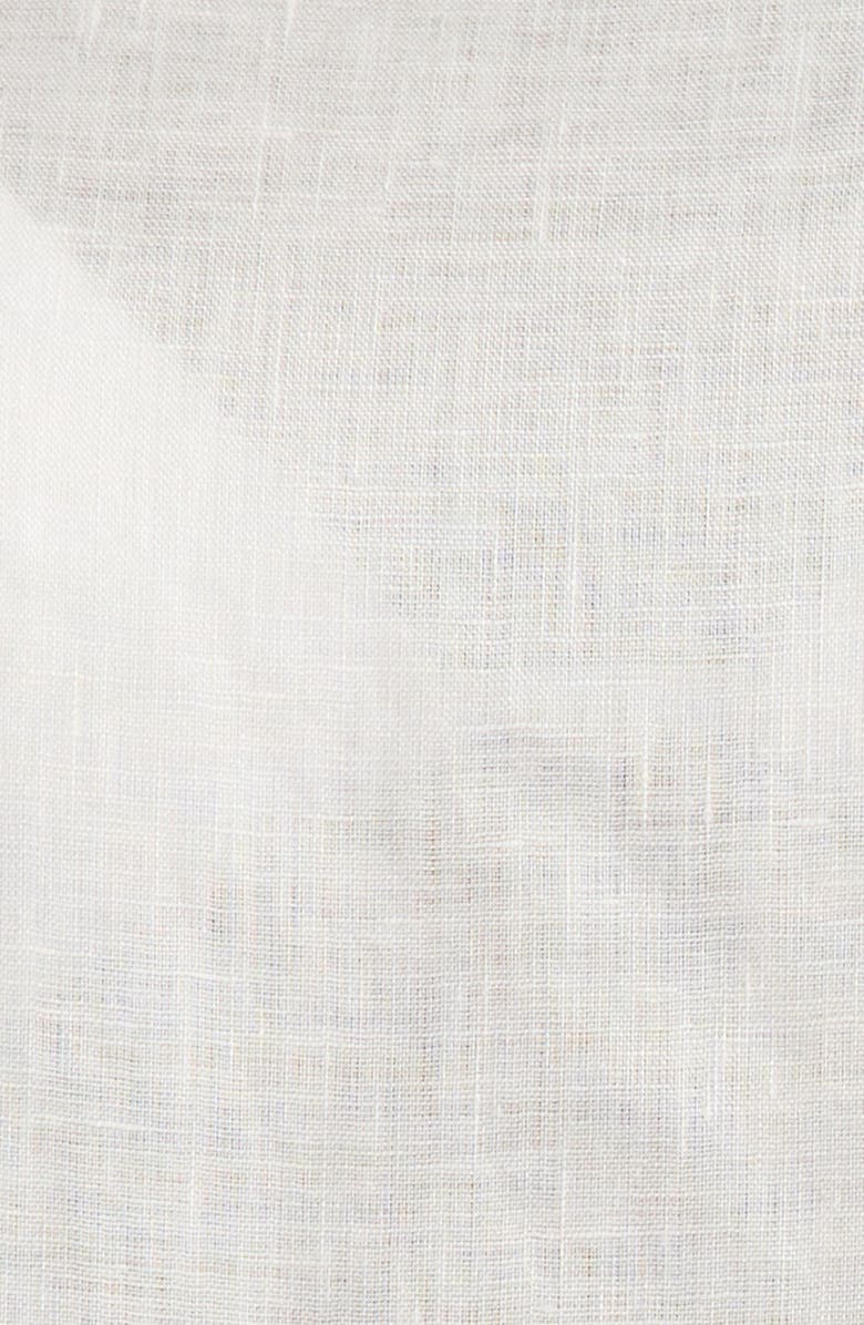 Elan Cropped Linen Cover-Up Top, Alternate, color, White