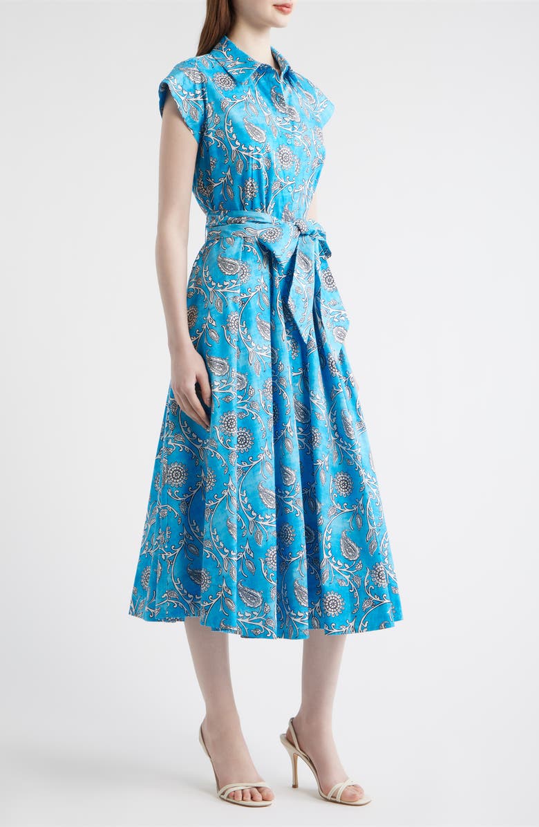 Elie Tahari The Fran Kaleidoscope Maxi Shirtdress, Alternate, color, Kaleidoscope Print