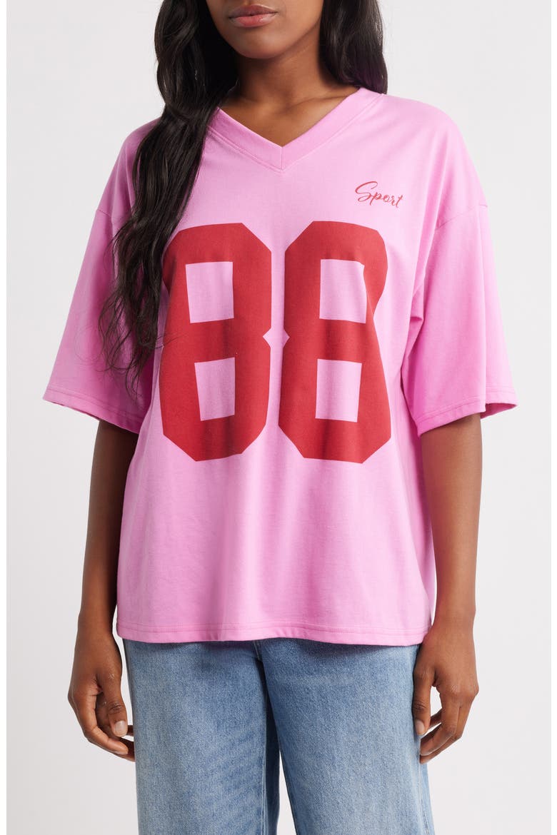 88 Oversize Graphic T-Shirt, Main, color, FUSCHIA PINK