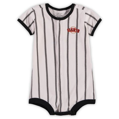 Infant White San Francisco Giants Pinstripe Power Hitter Romper