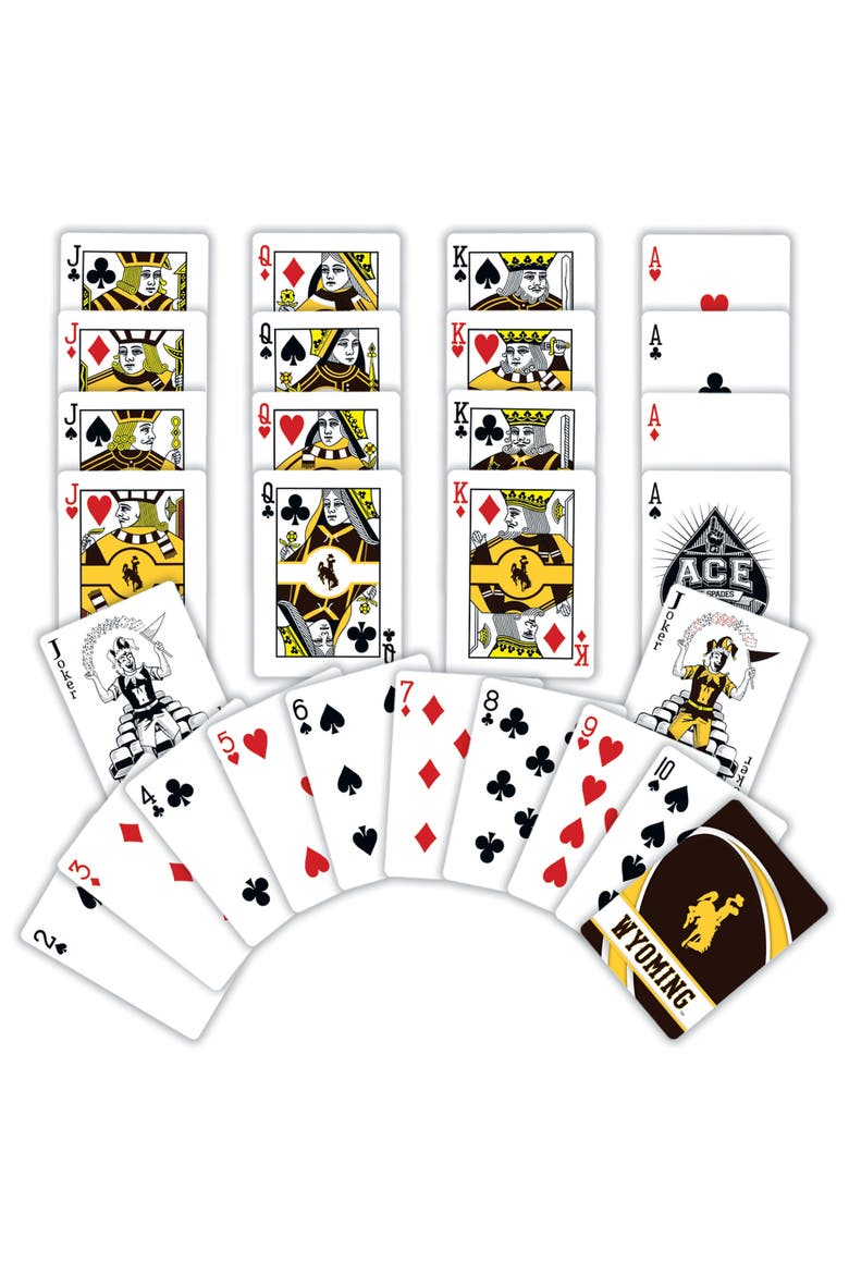 Wyoming Cowboys Playing Cards, Alternate, color, Multicolor