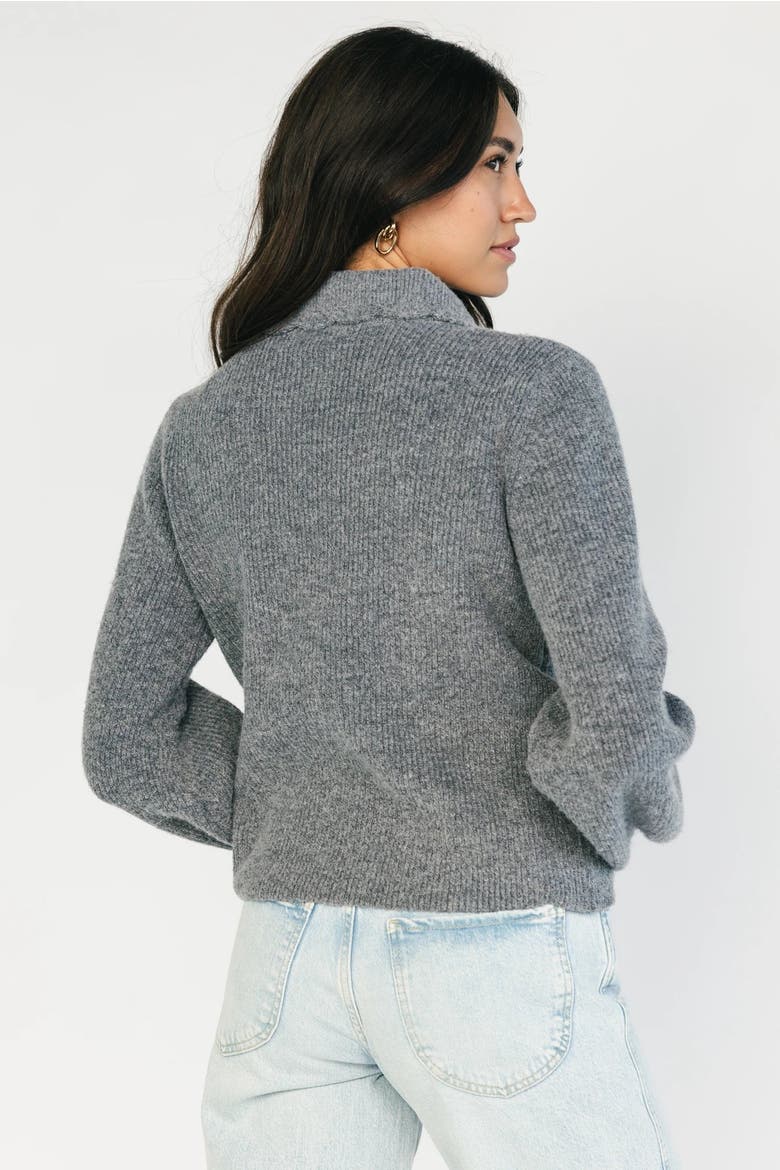 Emerson Bow Sweater, Alternate, color, Gray
