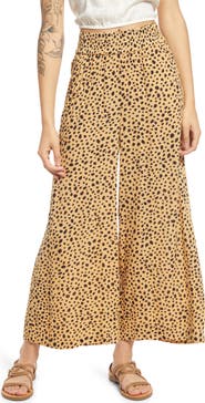 Billabong x Sincerely Jules For Shore Animal Print Wide Leg Pants