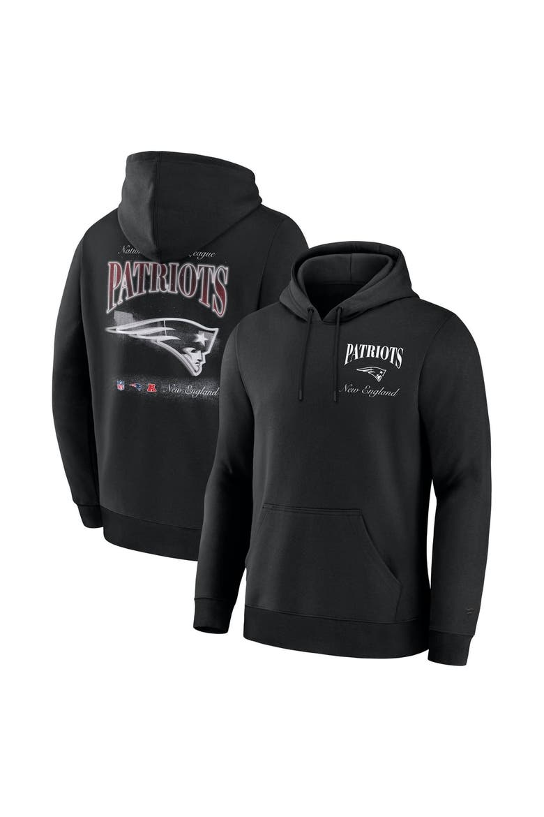 Men's Fanatics Black New England Patriots Nightfall Long Sleeve Fleece Hoodie, Main, color, Black