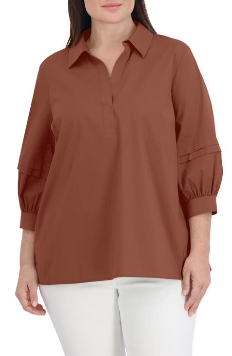 Brown Plus-Size Blouses | Nordstrom