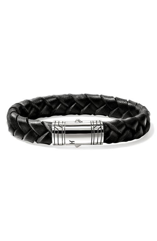 John Hardy Leather & Sterling Silver Bracelet In Black