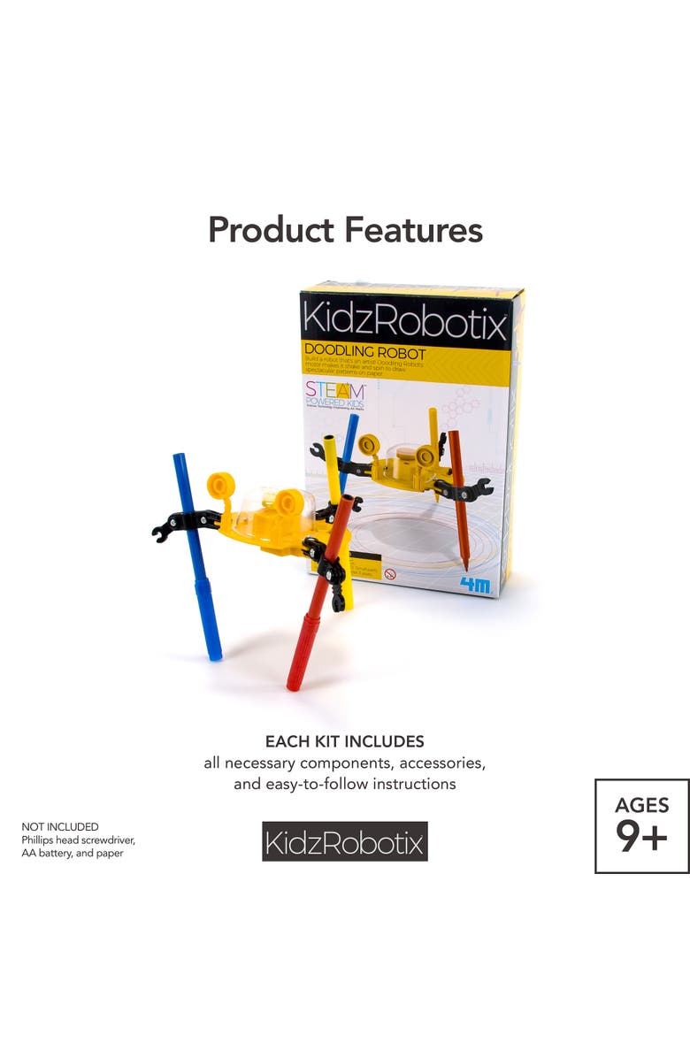 4M Doodling Robot STEM Kit, Alternate, color, Multicolored