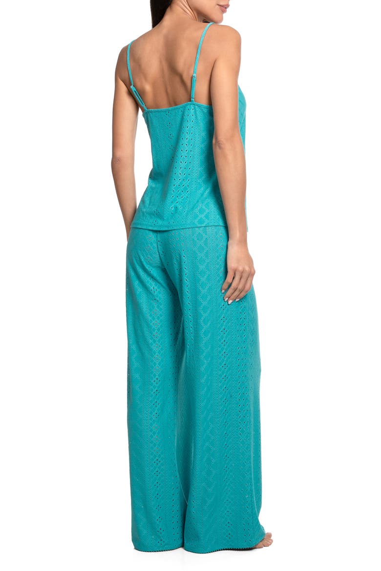 Staci Eyelet Pajamas, Alternate, color, JADE