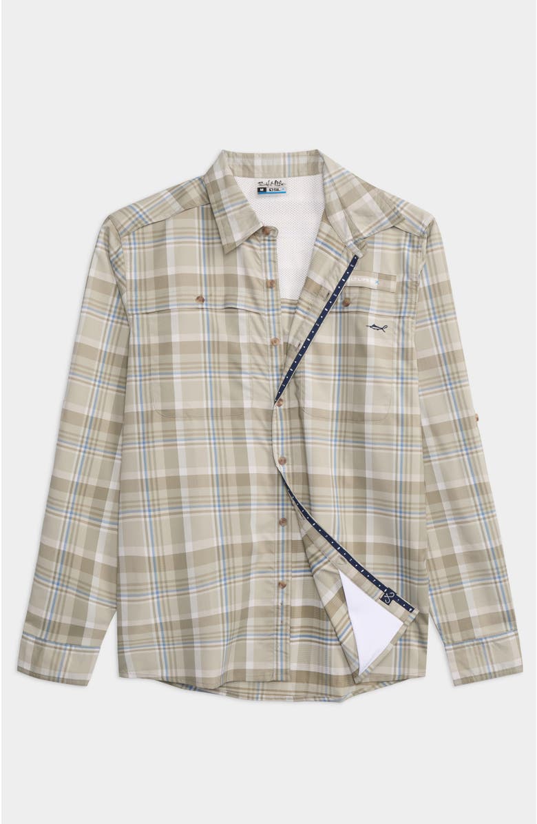 Salt Life Breezers Long Sleeve Button Down Performance Shirt, Alternate, color, 